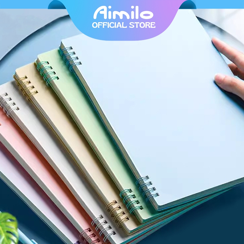 Jual [READY] Aimilo Notebook Koil 8 LubangYang A5 Buku Diary Aesthetic ...