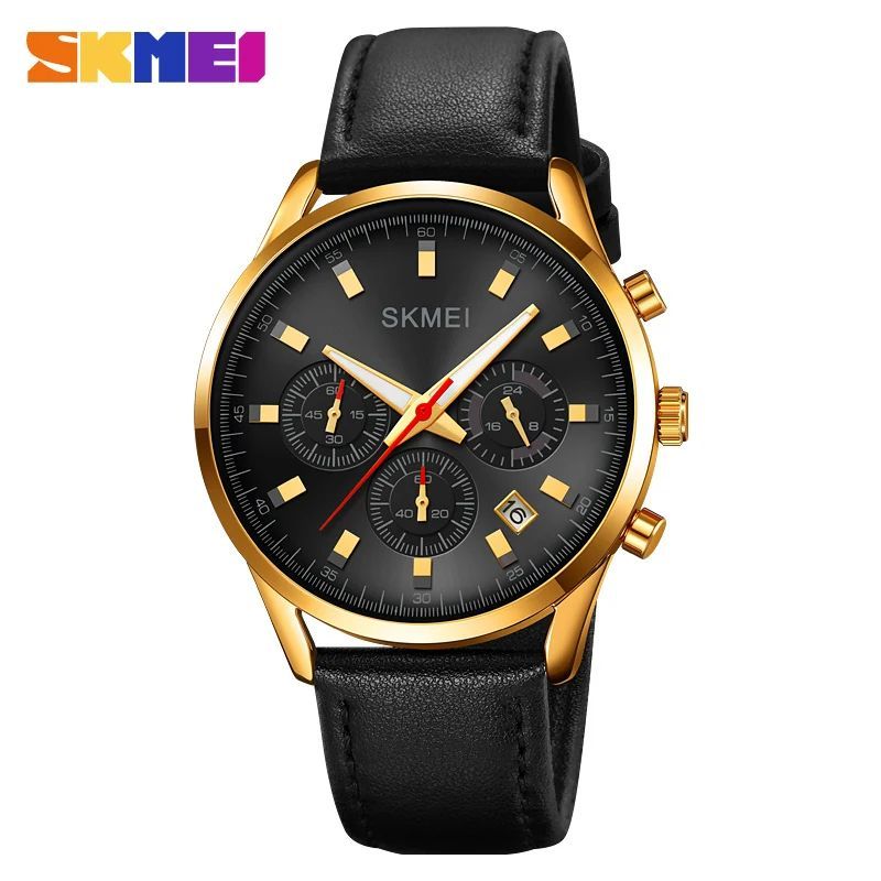 Jual SKMEI 2083 Jam Tangan Pria Analog Chrono Tali Kulit WATCHKITE