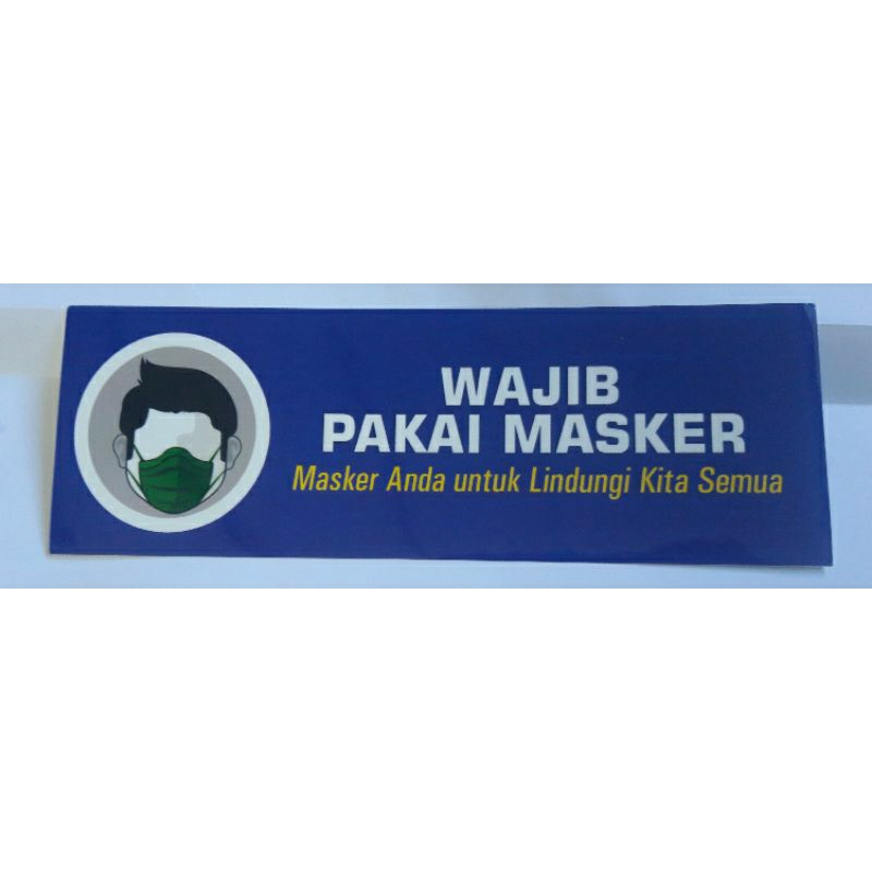 Jual Stiker Wajib Pakai Masker Shopee Indonesia 9839