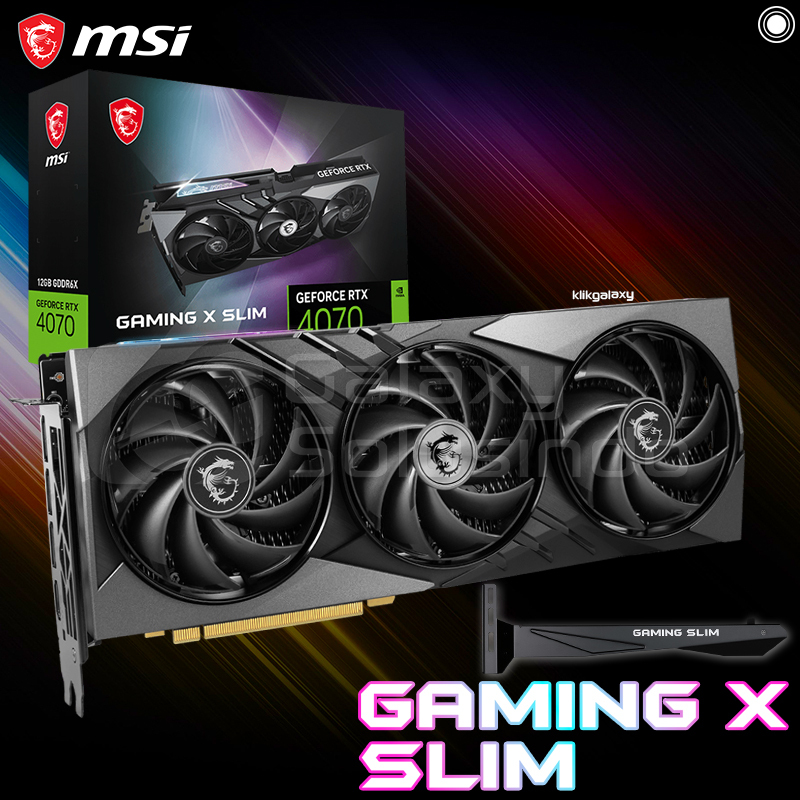 Jual MSI GeForce RTX 4070 GAMING X SLIM 12GB GDDR6X RTX4070 12GB GDDR6 ...