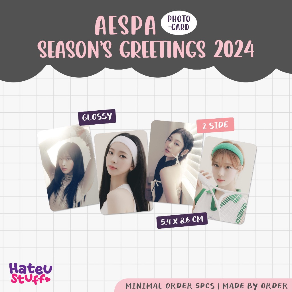 Jual aespa Unofficial Photocard Season Greeting 2024 Shopee Indonesia