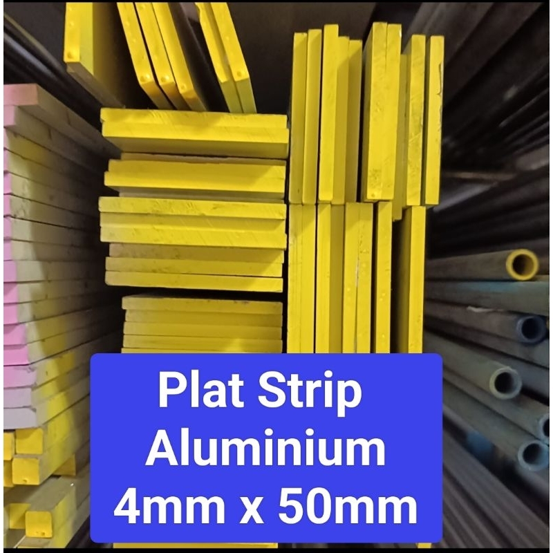 Jual Plat Strip Aluminium 4mm X 50mm X 50 6063 Shopee Indonesia