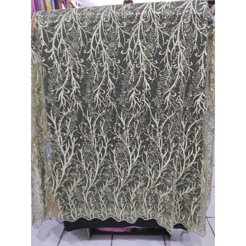 Jual Kain tile akar spangle harga per meter | Shopee Indonesia