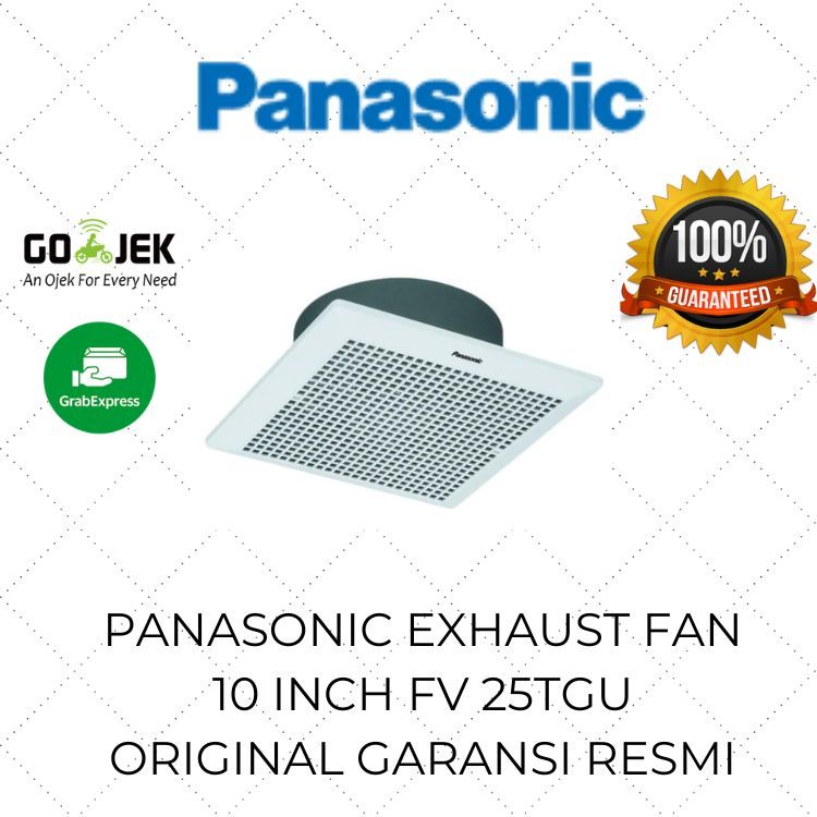 Jual Panasonic Ceiling Exhaust Fan Plafon 10 inch FV 25TGU5 / Hexos ...