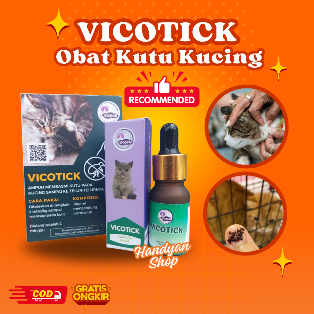 Jual Obat Kutu Kucing Vicotick Ampuh Basmi Kutu Aman Untuk Kitten