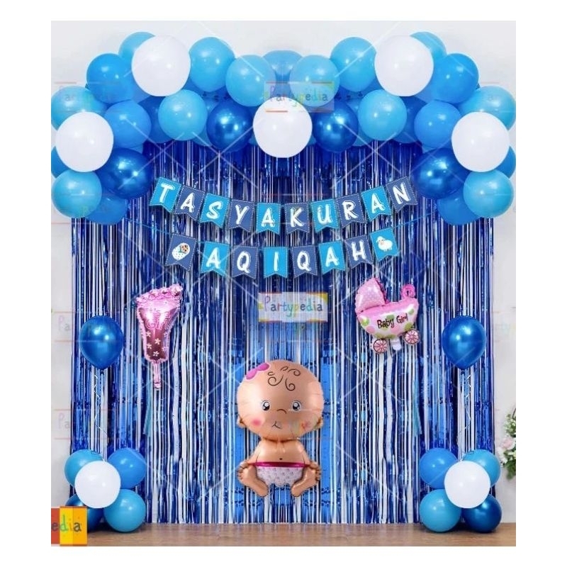 Jual DEKOR AQIQAH DEKOR TASYAKURAN PAKET AQIQAH SET DEKOR DEKOR HBD