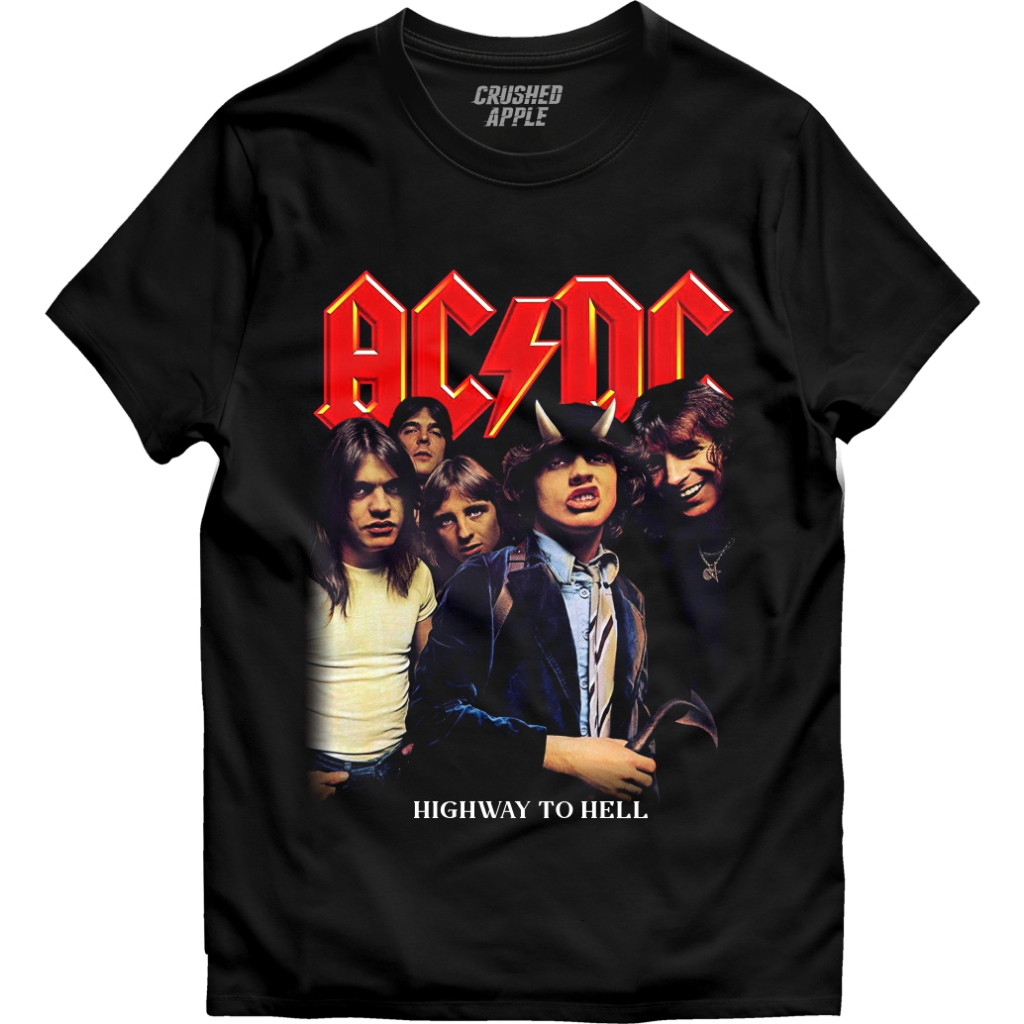 Jual AC DC HIGHWAY TO HELL - Kaos Musik Band Tshirt Vintage Bahan 24s ...