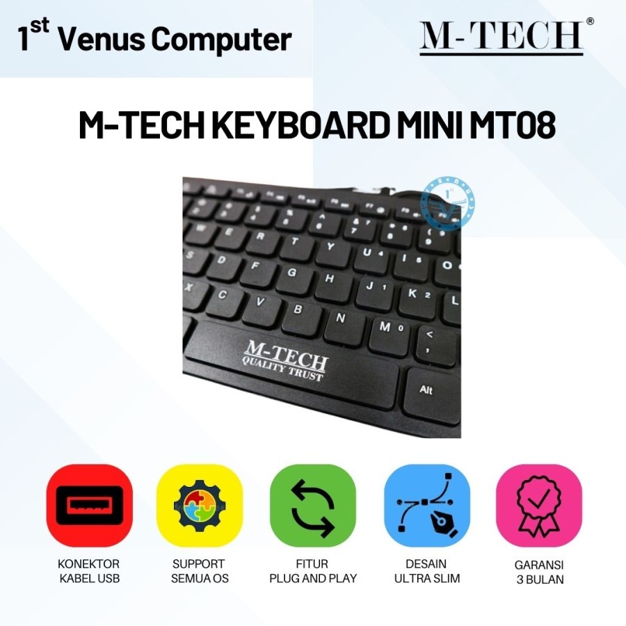 Jual KEYBOARD MINI USB M-TECH MT08 / KB04-MTC | Shopee Indonesia