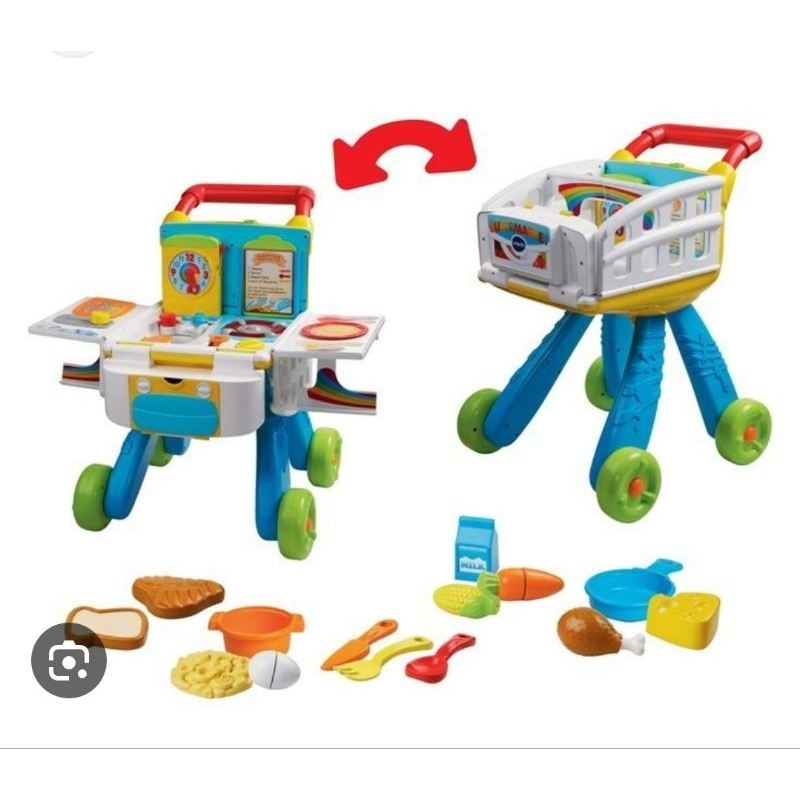 Jual VTech 2 in 1 Shop and Cook Playset original mainan baby masak masakan kereta belanja shopping cart kitchen V TECH V TECH Shopee Indonesia