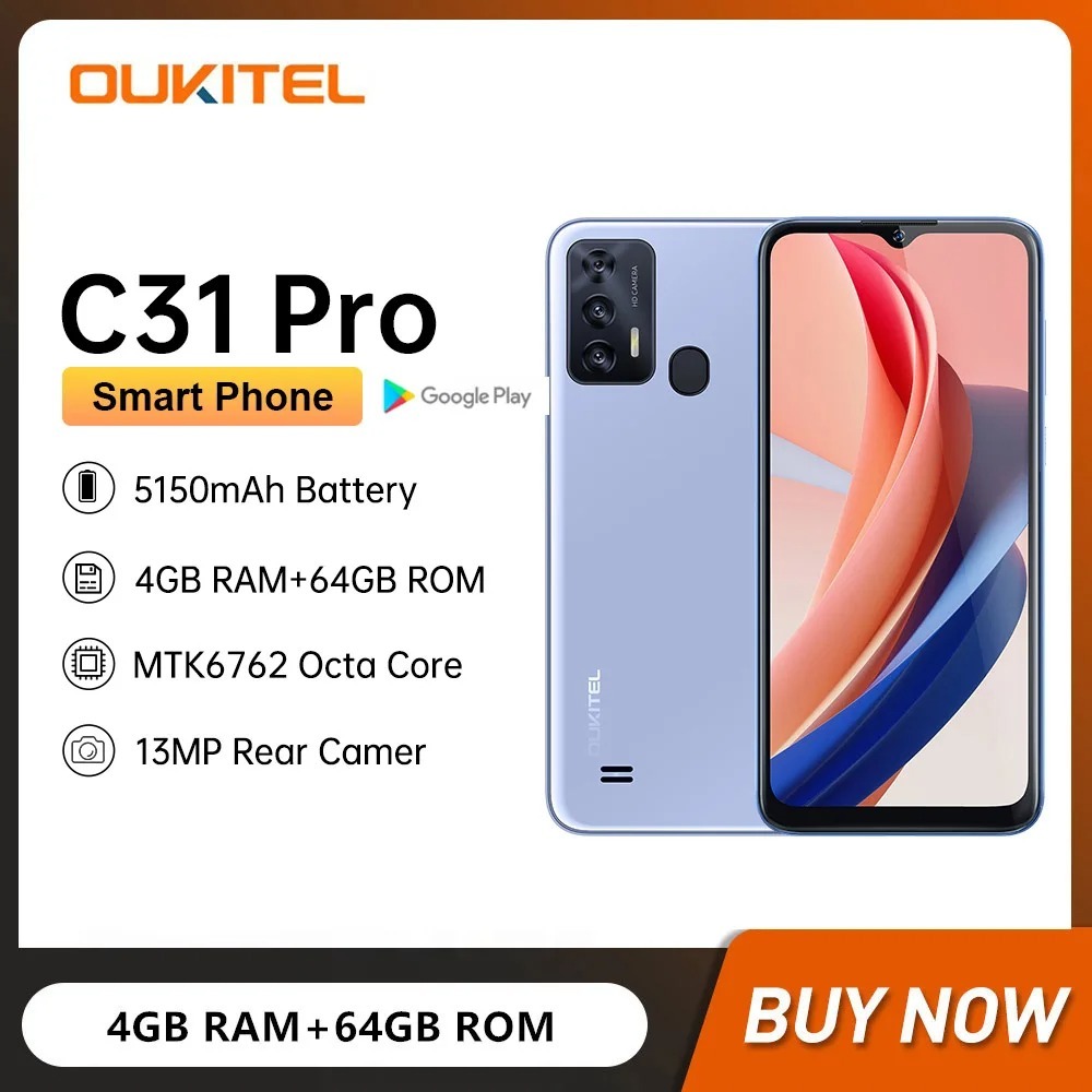 Jual OUKITEL C31 Pro 4G Smartphone Octa-core 4GB+64GB 13MP Camera