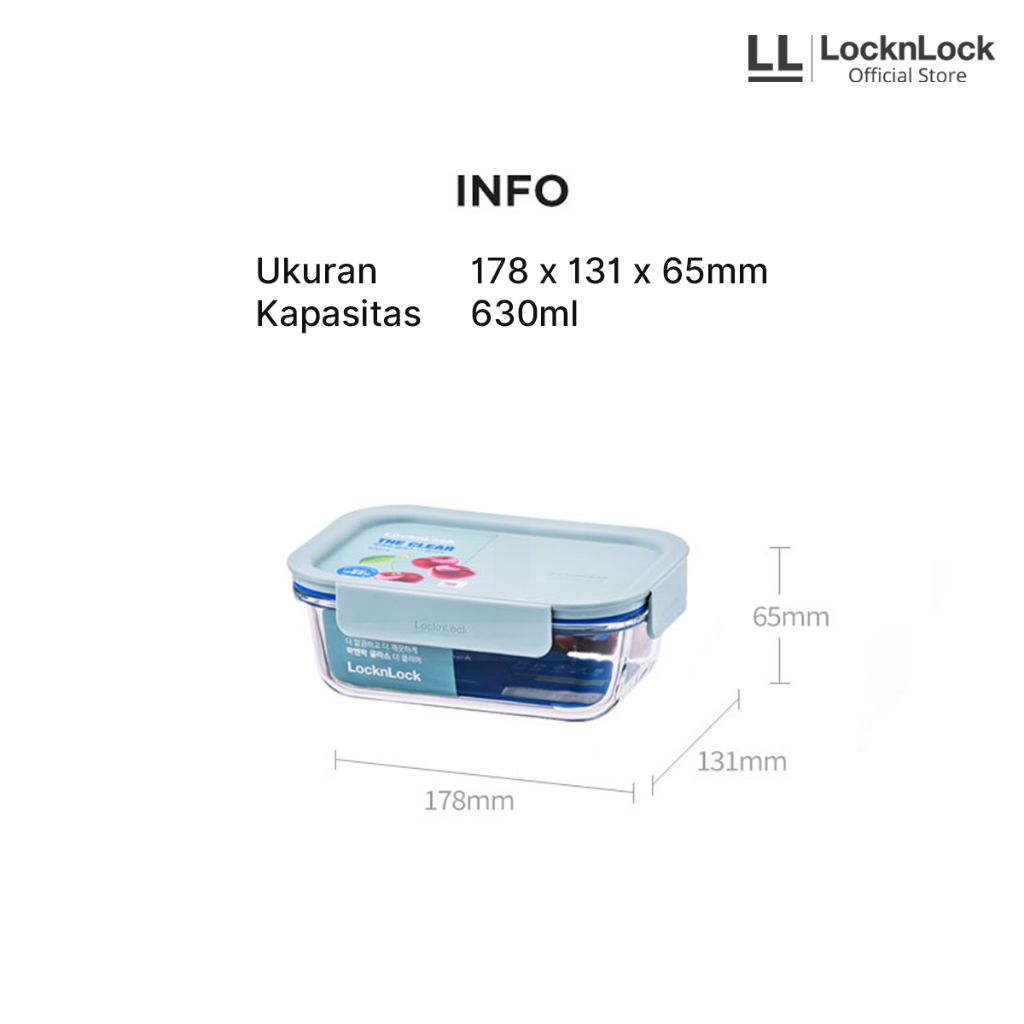 Jual LocknLock Oven Glass The Clear Wadah Makan Kaca Rectangular ...