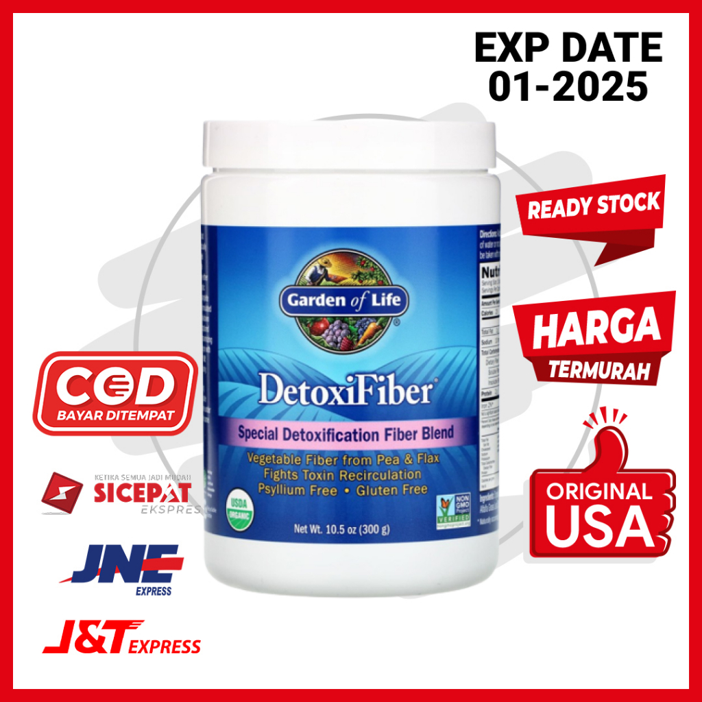 Jual GARDEN OF LIFE Detoxifiber 300 gr Supelmen Detok serat detox
