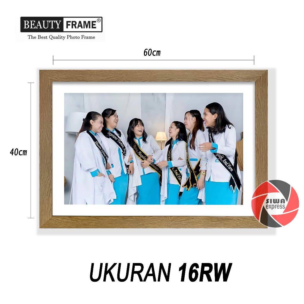 Jual BEAUTY FRAME 16RW 40X60 BINGKAI GRATIS CETAK FOTO LAMINASI KANVAS