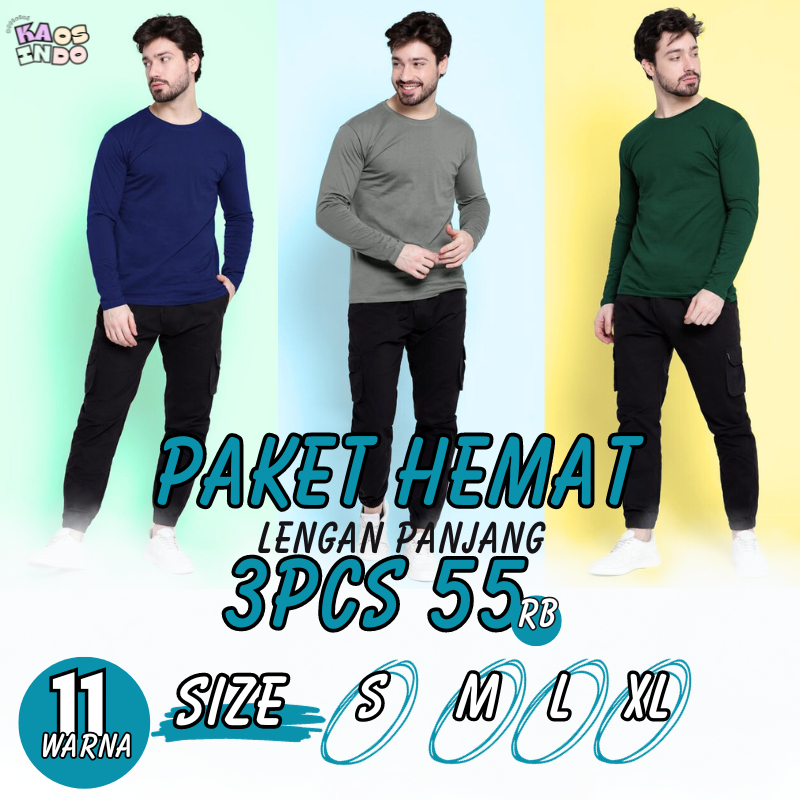 Jual Paket Usaha Rb Pcs Kaos Polos Lengan Panjang Cotton Combed