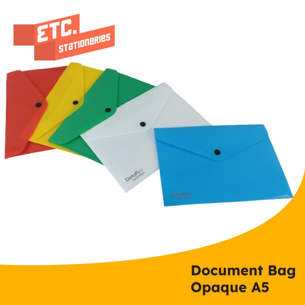 Jual Dataflex Document Bag Opaque A5 / Map Kancing Opaques A5 | Shopee ...