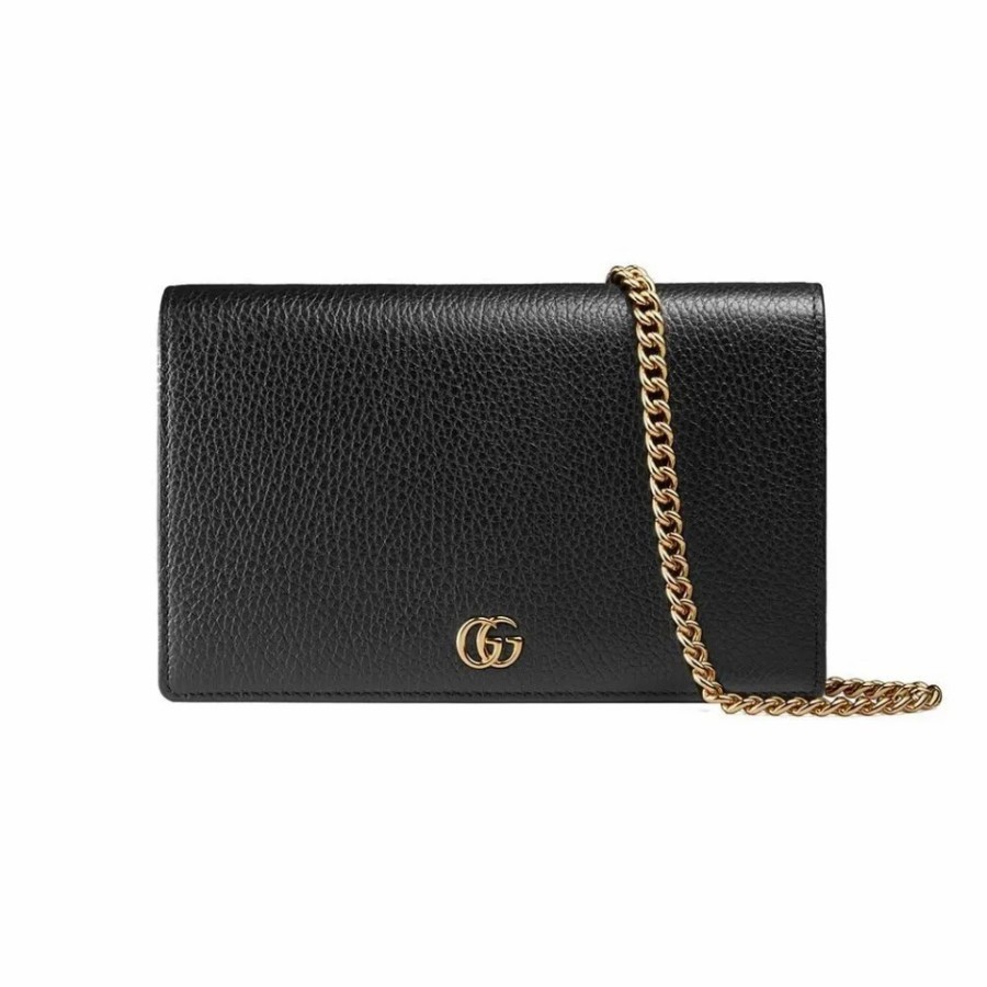 Marmont Leather Mini Chain Bag Tas Gucci Marmont Leather