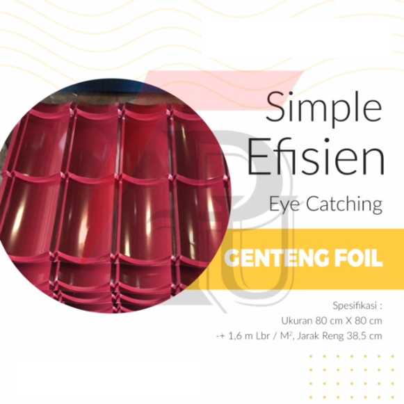 Jual Genteng Atap Metal Polos Warna Merah Hijau Hitam Biru Cokelat