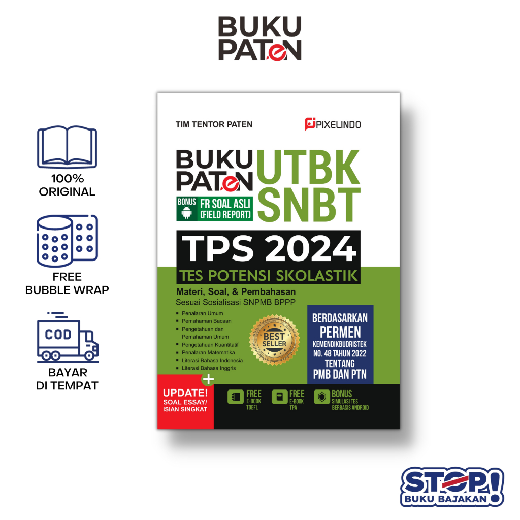 Jual ( UPDATE SOAL ESSAY / ISIAN SINGKAT) BUKU PATEN UTBK SNBT TPS TES ...