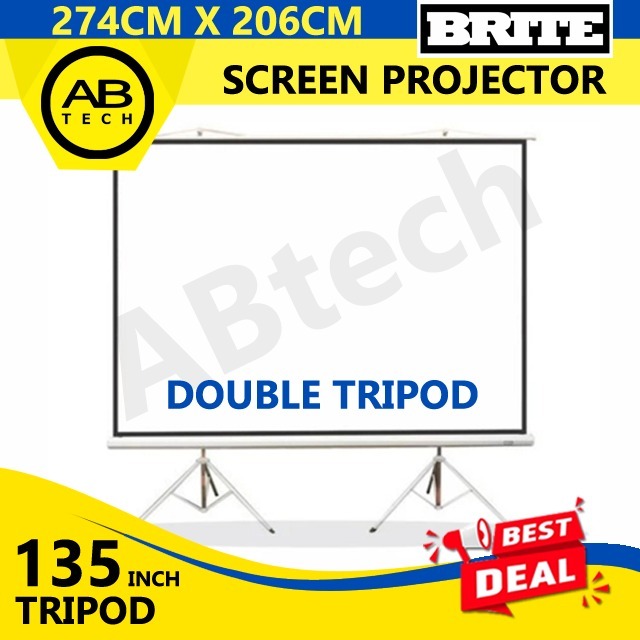 Jual Screen Projector Brite Tripod 135