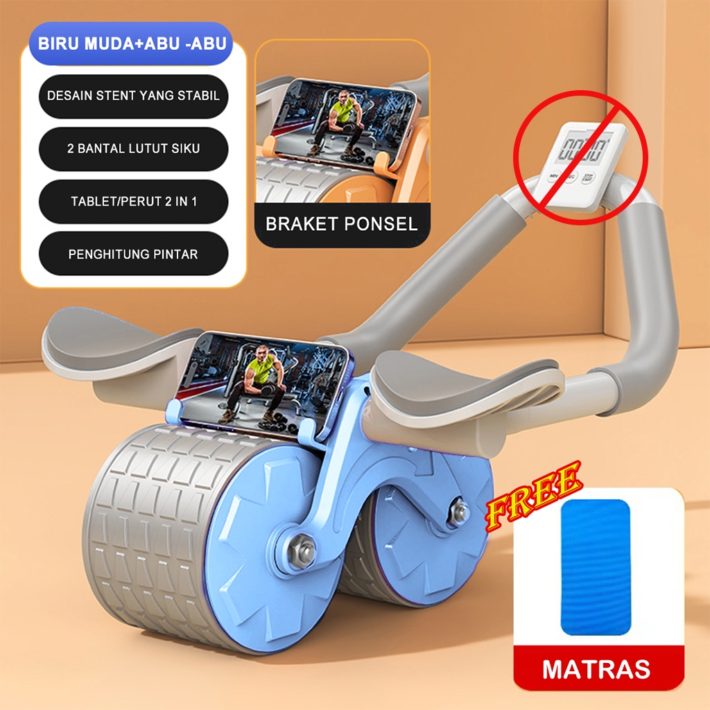 Jual Y&T Ab Wheel Roller Ab Wheels Plank Trainer 2 in1 Abdominal Core ...