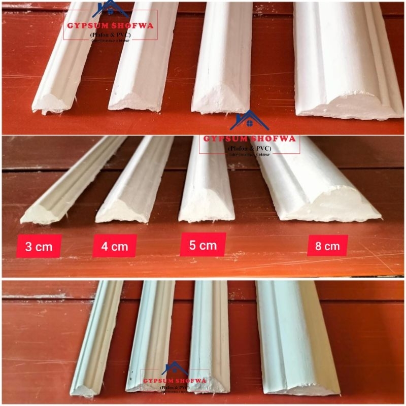 Jual Wall Moulding Polos List Gypsum Hiasan Dinding Wall Moulding