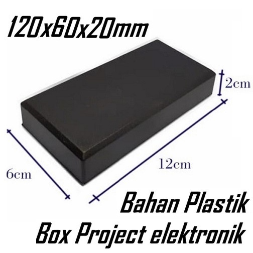 Jual Box Plastik Hitam SLIM Project Elektronik 12x6x2cm Box Kotak ...