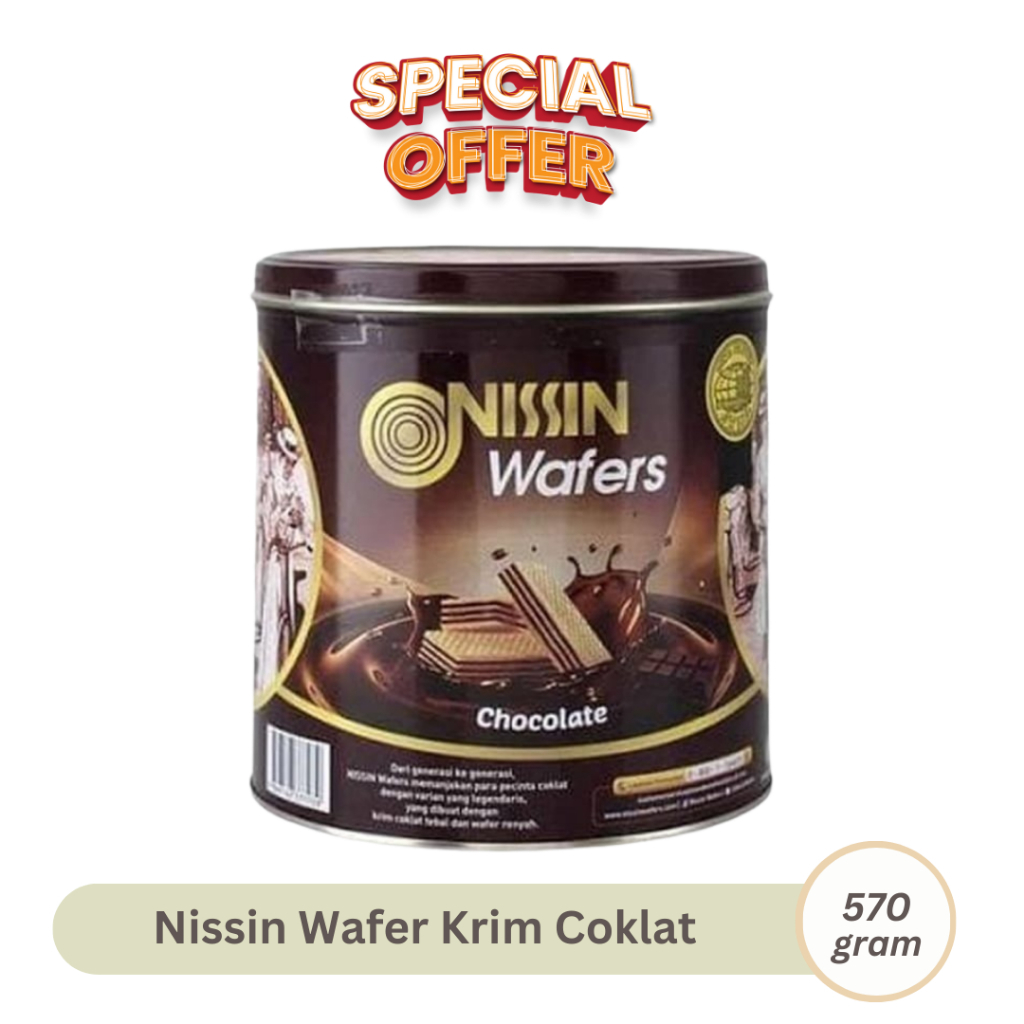 Jual Nissin Wafers Coklat 570gr Waffer Cokelat Kemasan Kaleng Shopee