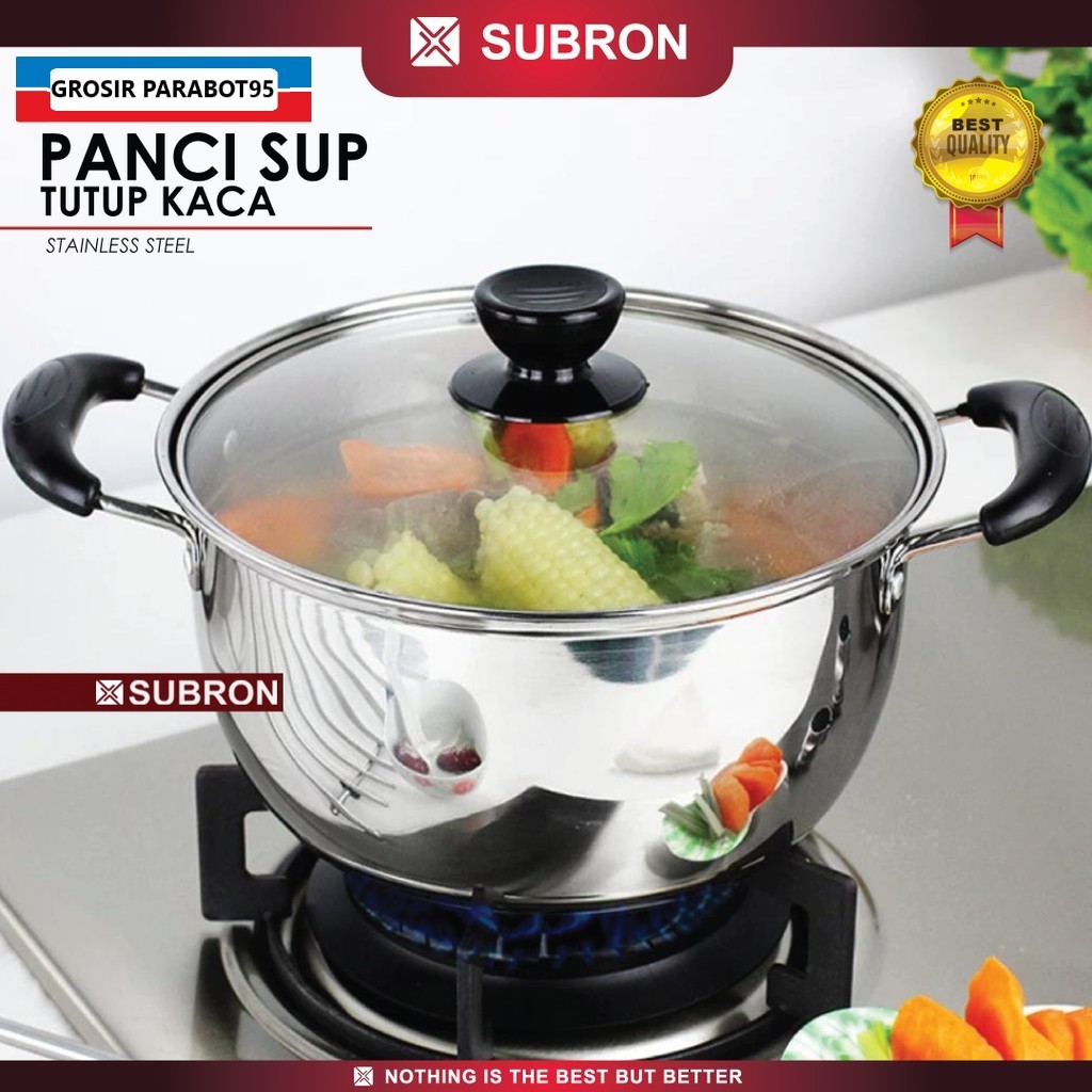 Jual YYS Panci Sup Sop Stainless 20cm 22cm 24cm 26cm Merek SUBRON Soup ...