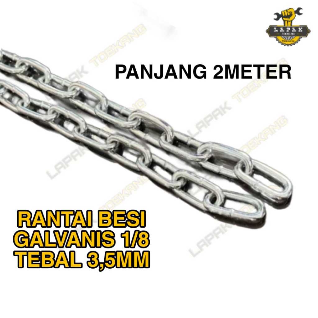 Jual Rantai Besi Kapal Galvanis Gembok 1 8 Per 2 Meter Shopee Indonesia