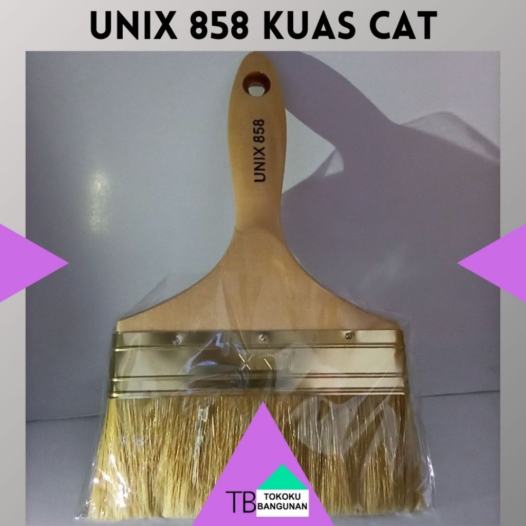 Jual Unix 858 Kuas Cat Serba Guna 3 4 6 Koas Cet Tembok Gagang Kayu Putih Minyak Bulu 7575