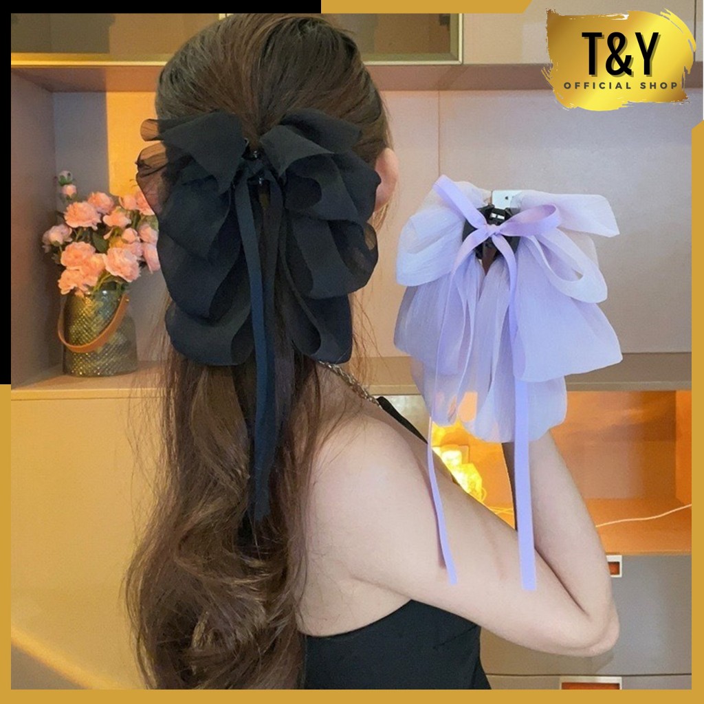 Jual T&Y Jepit Rambut Pita Besar Model Bowknot Polos High end Japanses ...