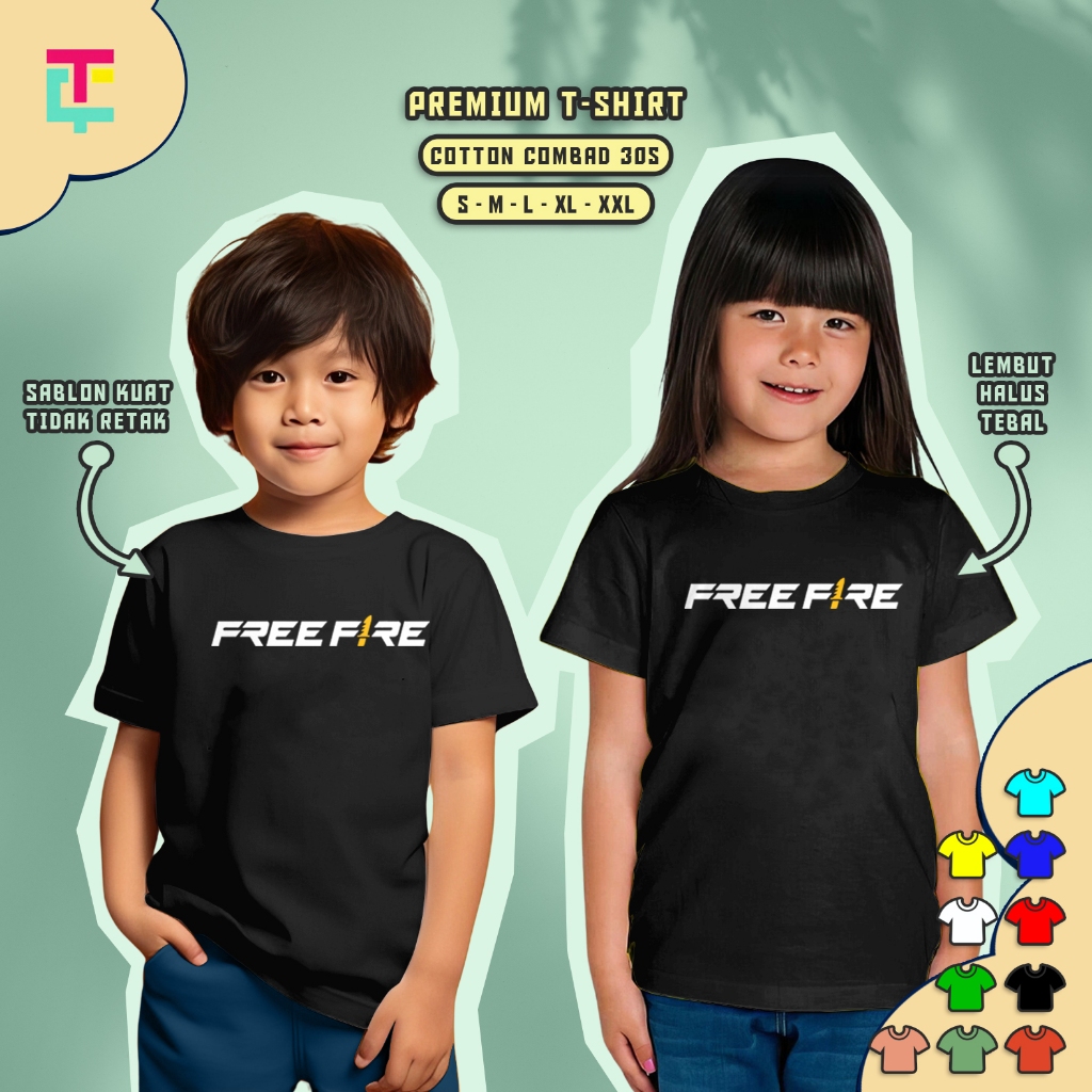 Jual Baju Kaos Anak Free Fire Kaos FF Anak Kaos Anak Free Fire Kaos