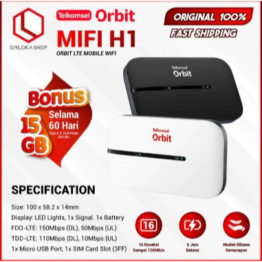 Jual Modem Telkomsel Orbit Mifi H1 E5576 Huawei Brovi Wifi 4G Free ...