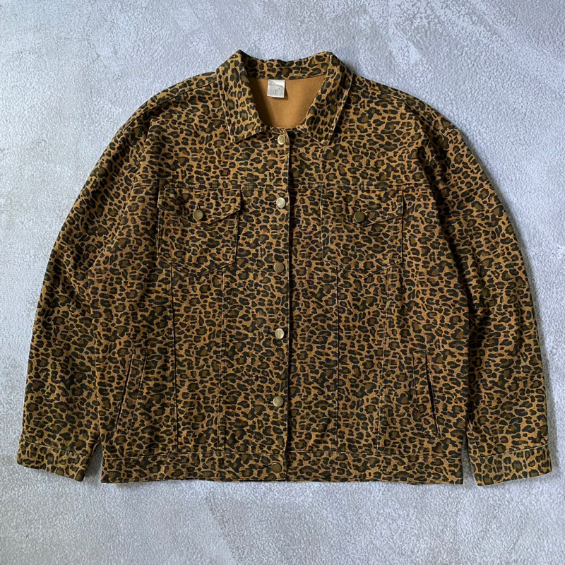 Leopard trucker jacket best sale