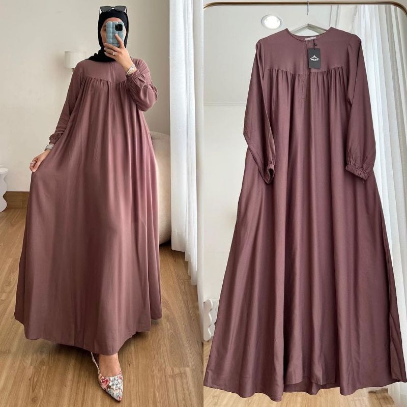 Rekomendasi Gamis Crinkle Jumbo Polos Busui Friendly yang Murah dan Elegan
