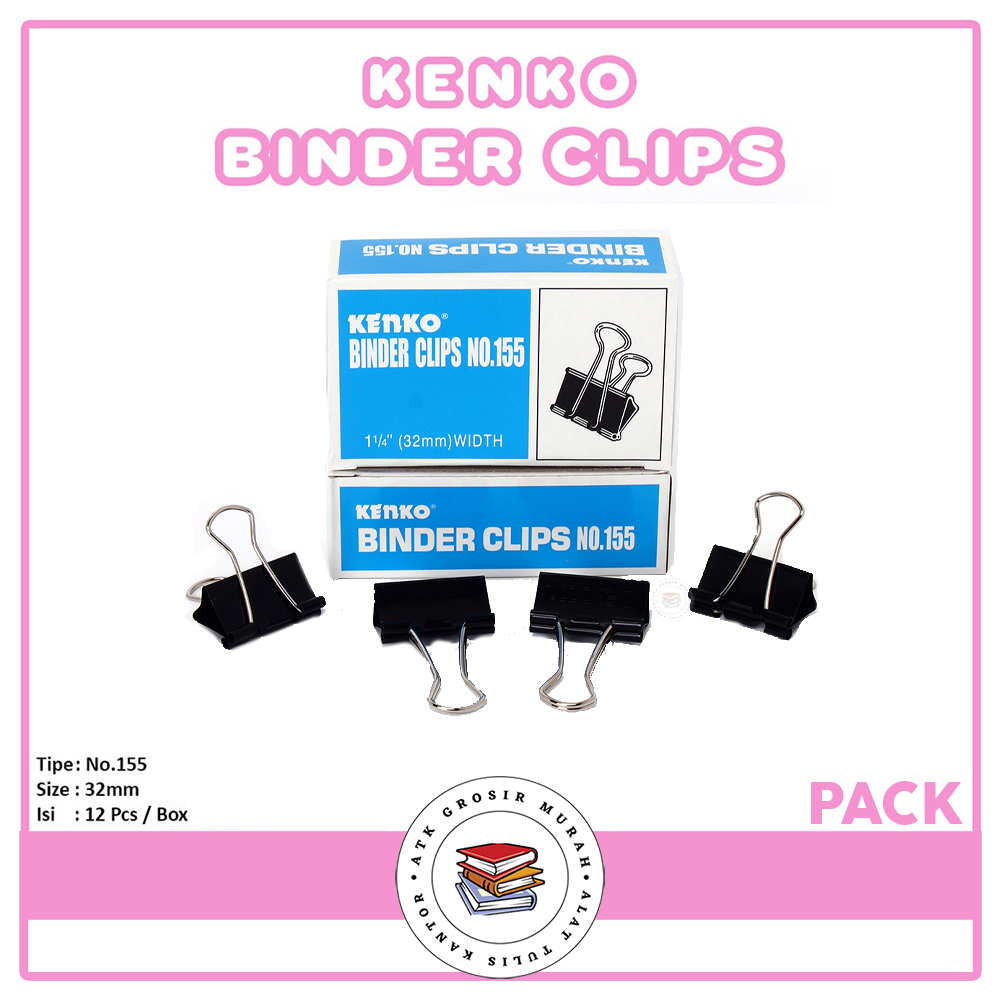 Jual Kenko Binder Clip No155 Pack Shopee Indonesia