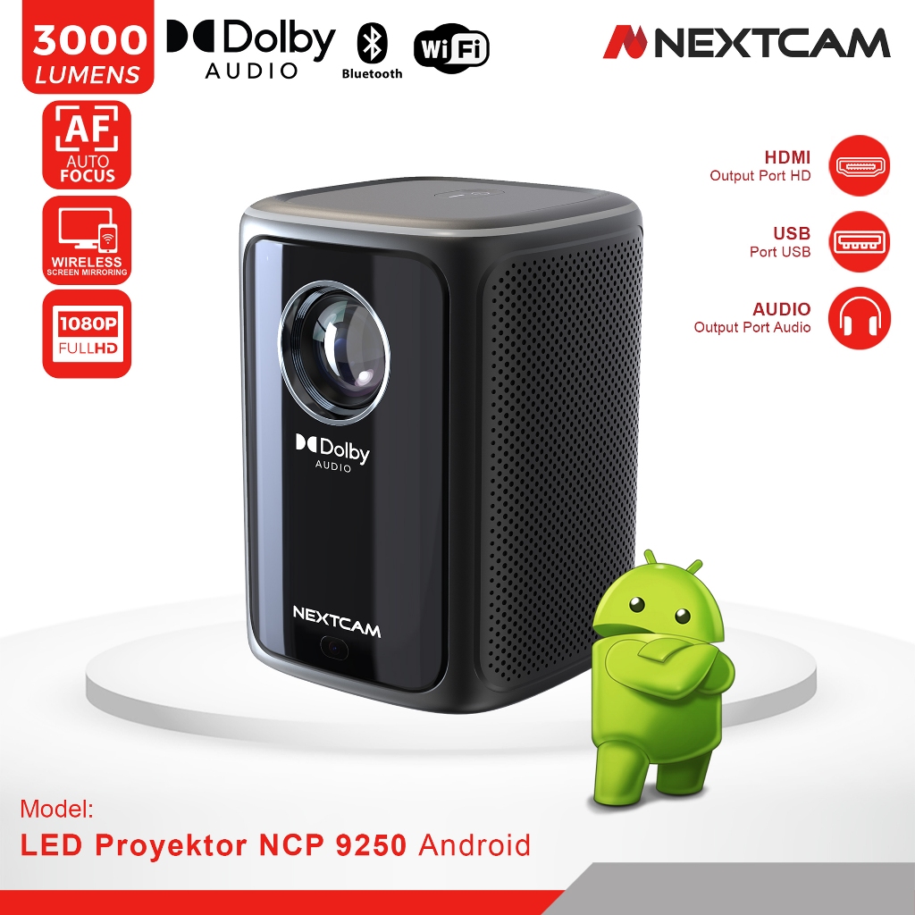 Jual Nextcam NCP 9250 Smart Projector Android 3000lumens | Shopee Indonesia