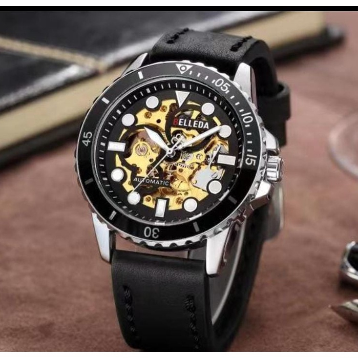 Jual Jam Tangan Pria Belleda 9352 Automatic Strap Kuli Man Watch ...