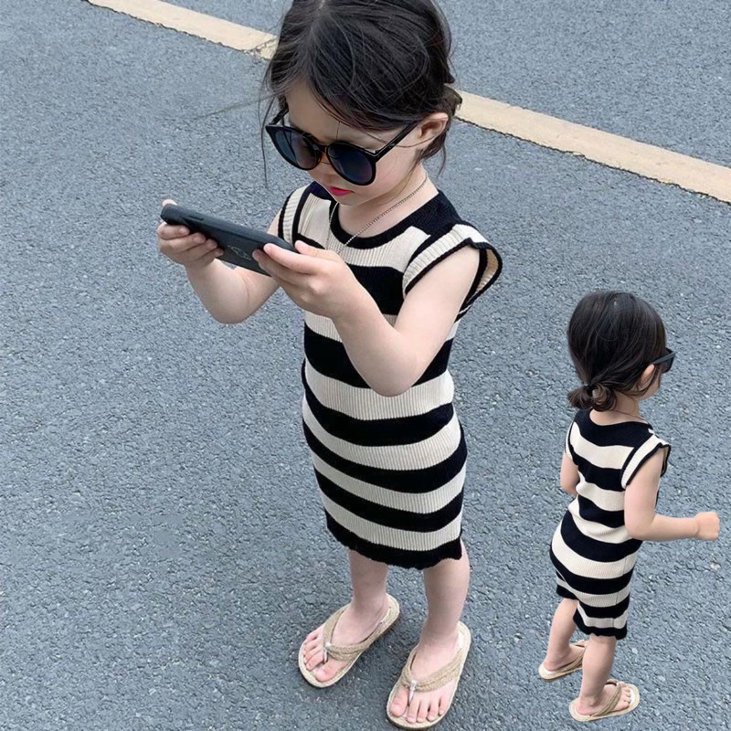 Jual 28Tahun Dress bodycone stripe zebra baju anak perempuan korea
