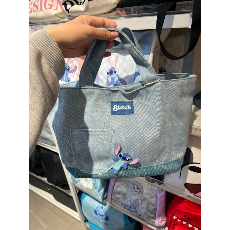 Jual Miniso X Disney Lilo And Stitch Denim Multipurpose Totebag Shopee Indonesia