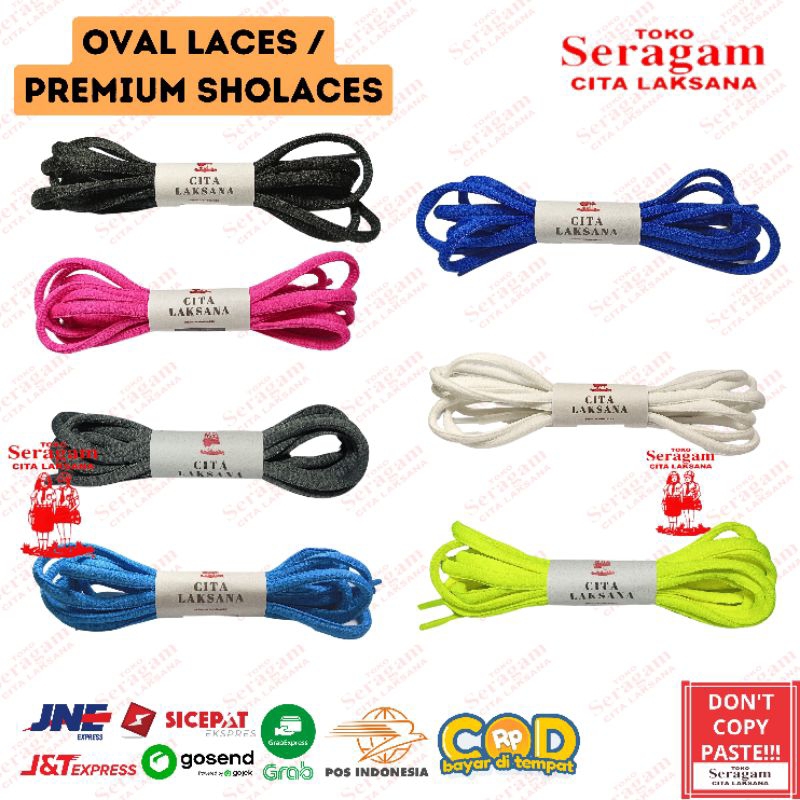 Jual Tali Sepatu Shoelace Bulat (OVAL) Premium Shoelace / Oval Shoelace
