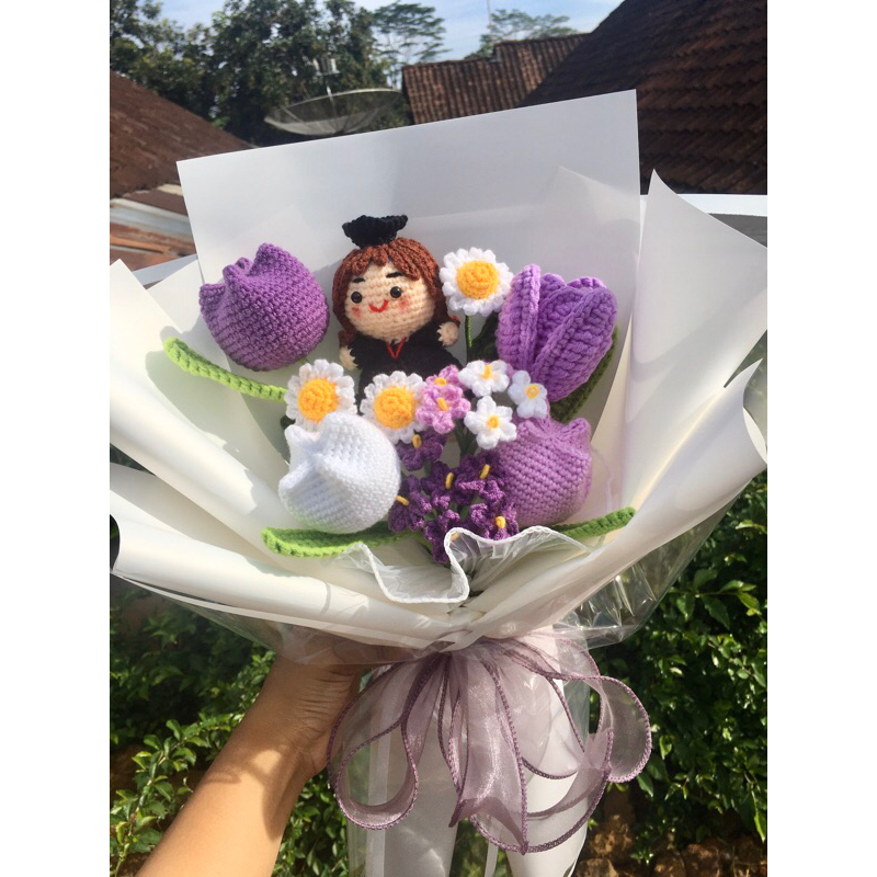 Jual graduation doll bouquet | buket rajut wisuda | Shopee Indonesia