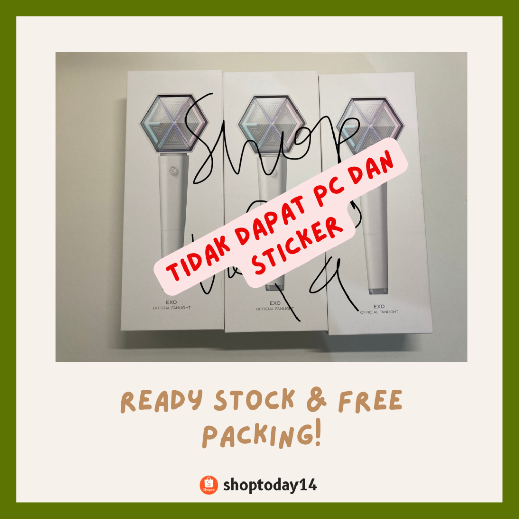 Jual Lightstick Exo Official Eribong Fanlight Vers 3 Ready Stock ...