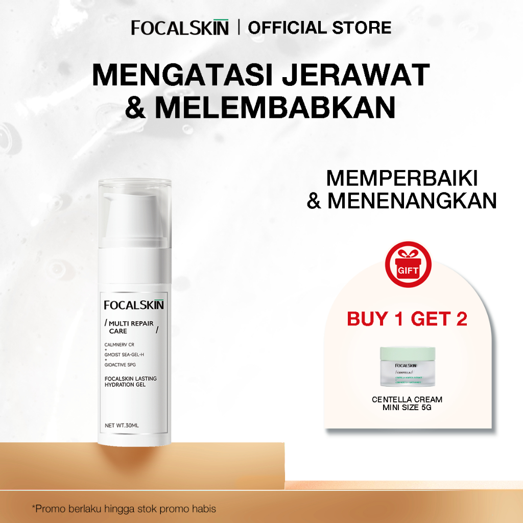 Jual FOCALSKIN Moisturizer Gel 30ml Gentle Repair Skin Barrier Hydrating Gel / Facial Skincare