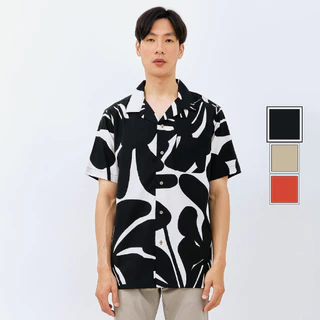 M231 Kemeja Pria Printing Hawaii Pendek 0093