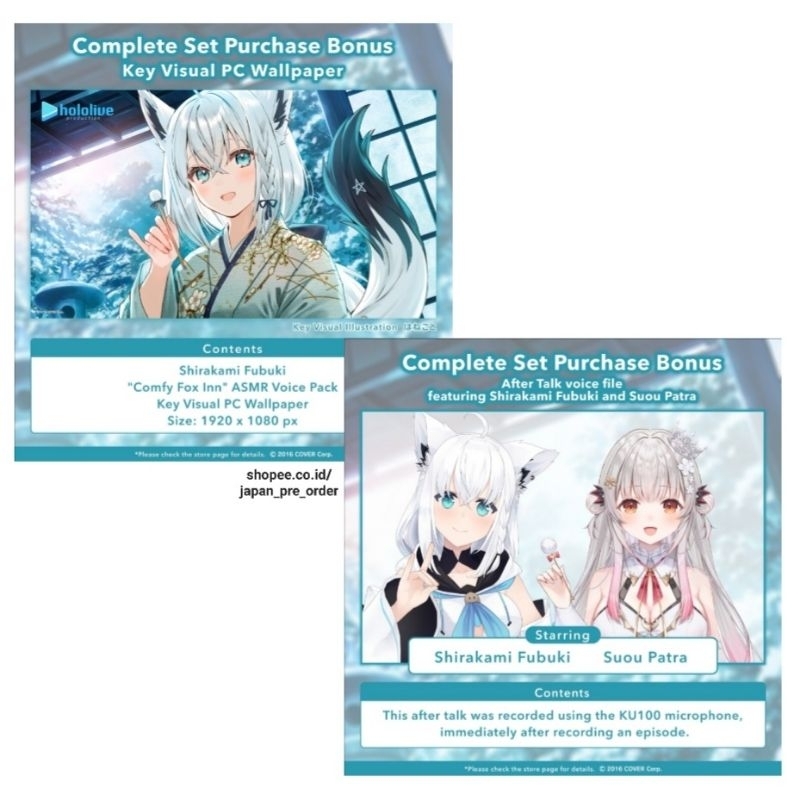 Jual Shirakami Fubuki Hololive Comfy Fox Inn Digital ASMR Voice Pack ...