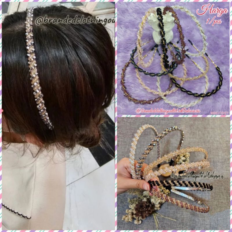 Jual BANDO KRISTAL MUTIARA MEWAH BKK ORI IMPORT / BANDO BESI ELASTIS ...