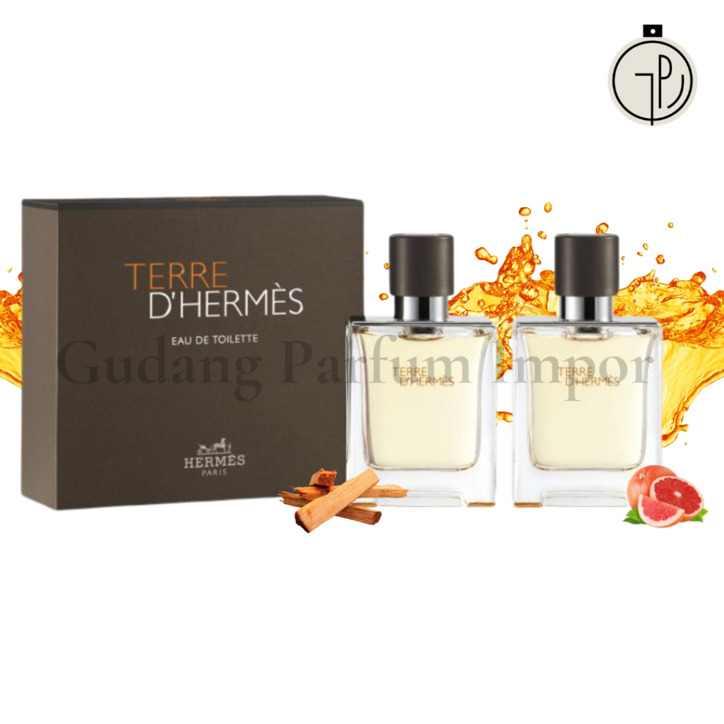 Terre d'Hermes Parfum Gift Set for Men 75ml EDP Mini EDP