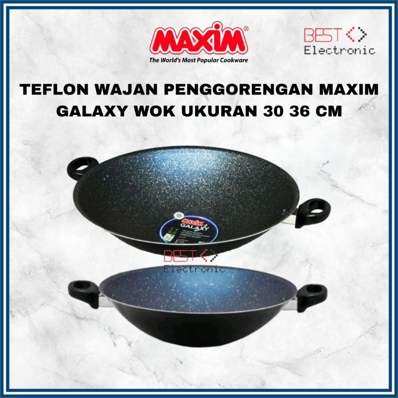 Jual Wajan Penggorengan Maxim Galaxy Wok Cm Cm Teflon Anti Lengket