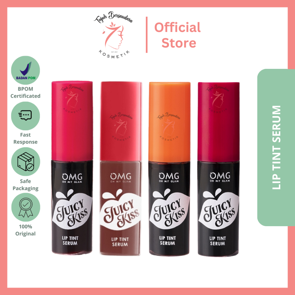 Jual OMG Oh My Glam Juicy Kiss Lip Tint Serum 5.3 g Shopee Indonesia